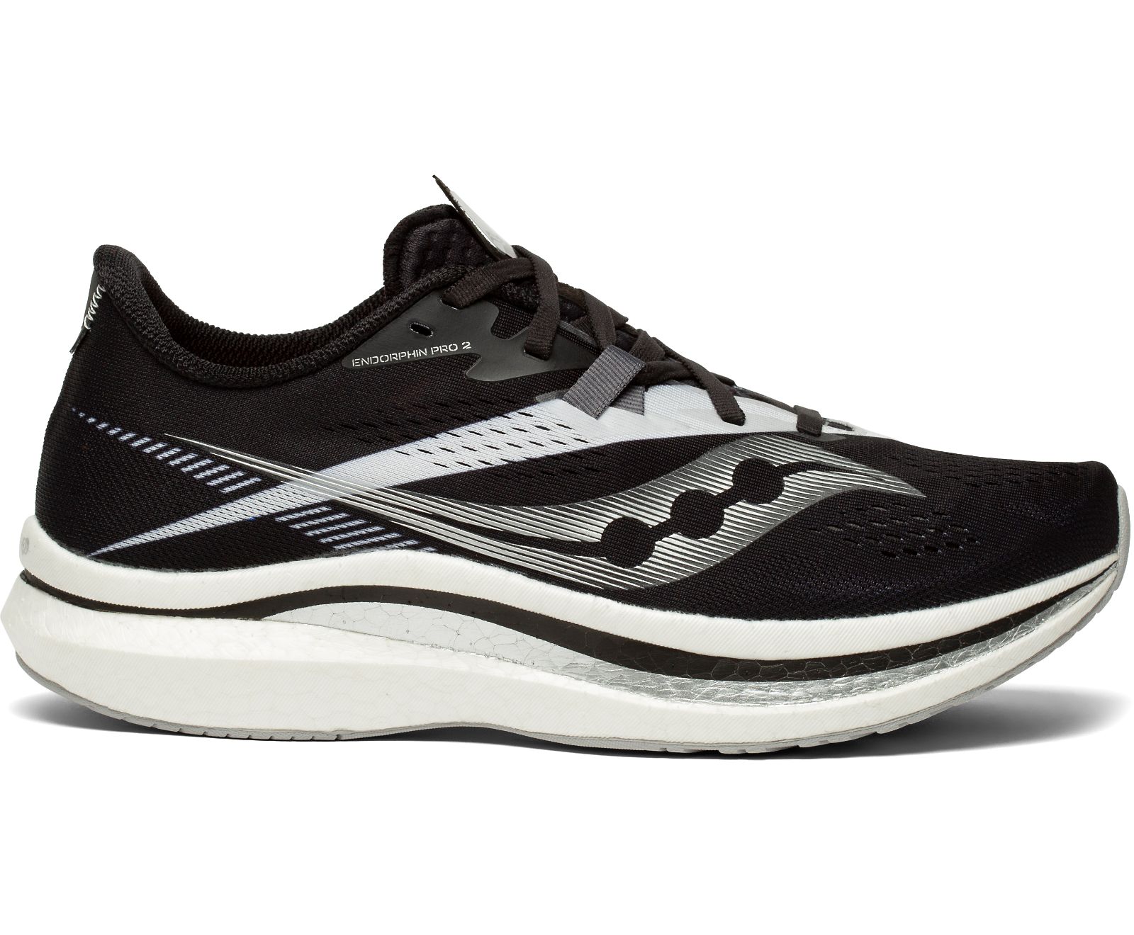 Men\'s Saucony Endorphin Pro 2 Running Shoes Black / White | Singapore 465VRWD